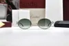 Counter de haute qualité des lunettes de soleil Carter Designer Femmes Vintage C décor Spider Silver Sunglasses Brille avec un vrai logo