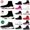 Top Fashion Mesh Paris Socks Shoes Designer Women Loafers Flat Vintage Triple S Black Clear Sole Lace-Up Speed Trainers Mens Luxe Comfort Sneakers Boot