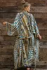 Dames Rayon Beach Blouses Kimono Cardigan Long Bikini Cover Up Bathing Suit Summer Outfit 240426