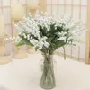 Fleurs décoratives couronnes tension plastique blanc sonnette artificielle fleur artificielle faite à la main de la maison de maison