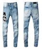 Jeans designer mens byxor berömda varumärke europeiska och amerikanska kamouflage lapptäcke stretch blå solid casual pläd regelbunden byxa 2298530