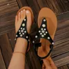 Casual Shoes Women's Sandals Fashion Summer Flip Buckle Rhinestone Bohemia Ladies Breathable Beach