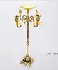 Candlelabra de sol plaqué or haut de gamme Candleur en métal 83 cm en métal Pure GoldHolder avec joli bol de fleurs FWB105929555751