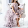 Flower Girls Dresses Applices Spaghetti Straps Ball Gown Ruffles Tulle Wedding Bow Sash A Line Sequin Long Toddler Teens Pageant Party Gowns 0509