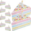 Garrafas de armazenamento 10pcs caixas de doces bomboniere presente triangle bolo de papel em forma de bolo