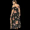 Robes décontractées de base grandes robes d'été 2024 pour femmes plus grandes vacances de plage sexy camisol fleur peau super grand bohème décontracté mini robe xw
