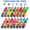 Authentique Vapen Mars Pro 15k 15000 Puffs Batterie Affichage Disposable Vape Pen E-cigarettes Kits 850mAh 25ML VAPES PRÉFUST