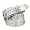 Neue trendige Mode -Luxusdesignerin Super glitzernder Diamond Zirkon kristall schöner Ledergürtel für Frau 110 cm 3 6ft 270d