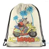 Rucksack lustiger Grafikdruck Biker Affe Waikiki kostenlos, USB -Ladung Männer Schultaschen Frauen Bag Travel Laptop zu fahren