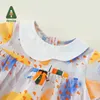 Abiti da ragazza Amila Baby Girl 2023 Summer Nuovo 100% Cotton Cine Cartone Stampa Cottle irregolare Abito A-Line Abbigliamento per bambini 0-6yl2405