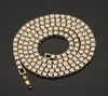 4 -миллиметровое колье в теннисном браслетном ожерелье мужская теннисная цепь мода Хип -хоп ювелирные изделия женщин 1618202430 -дюймовые цепочки чёк