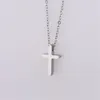 Pendant Necklaces Religious Fashion Female Cross Necklace For Women Gold Silver Color Stainless Steel Small Jewelry Gift