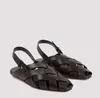 Couple leather designer Mens sandal Alfie Slipper Casual sandal Intreccio leather slingback slippers ankle strap closed toe 35-44Box