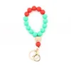Party Favor Colorf Christmas Sile Bead Keychain Fashion Personalized Bracelet Key Ring For Women 5 Colors Drop Delivery Home Garden Fe Dhcs5