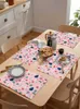 Tapetes de mesa Bohemian Abstract Floral Coffee Coffee Mat Kitchen Placemat Rug Dinnerware Dinnerware 4/6pcs