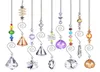 Crystal Sun Catchers Garden Decoration with Chain Colorful Glass Pendants Hanging Beaded Prism Ornament Window Patio Party Decor R7341192