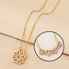 designer A new two wearing heart to heart female Clover Necklace Fashion Love folding creative clavicle chain ZIXJ