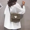 Bag Faux Far Crossbody Leopard Çanta Moda Küçük Messenger Tasarımcı Kadınlar İçin Yumuşak Kış