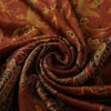 Szaliki Paisley Floral Border Pashmina Silk Scali Packaging Koc Reversible Classic Womens 70x180cm 200G Q240509