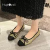 Scarpe casual bling oro glitter argento balletto donna classico classico tondo bowtie ballerina flats ladies slip-on sera party zapatos