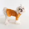 Ropa de perro Color sólido Falda de base de flores de árbol pequeño para perros Ropa de mascotas Dos pies de otoño Vestidos XS-XL Faldas de algodón