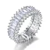 With Side Stones Sexy Mom Top Quality Sliver Concise Classical CZ Crystal Wedding Ring Color Austrian Crystals Wholesale