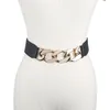 Women Belt Fashion Luxury Female Gold Silver Chain Elastic Belts Dress Accessories Ladies Stretch Waist Strap Waistband 242c