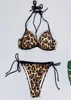 2020 Seksowne kombinezony bikini ustawione trzy punkty stroje kąpielowe Summer Lopard Print Swimsuits Kąpienia Kąciki kąpielowe plus rozmiar SXXL3272045