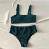 Swimwear Women 2024 Color Bikini Sexy Sexy High Waist Split Swimsuit For Women