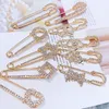 Spille Lady Large Sicurezza Pins Spettaio Vintage Crystal Rhinestone Pin Chic Fashion Party Gioielli Accessori