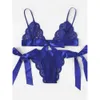 Wanqing Fun Underwear Sexy Women's Three Point Big Bow Split Underwear