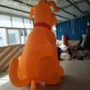 En gros de 32,8 pieds de haut gonflable décoratif orange chien modèle de chien extérieur maquette avec souffleur d'air pour la publicité ou la promotion dans la boutique d'animaux