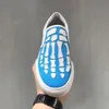 2024 Skel teen slip-on mannen vrouwen casual schoenen ontwerper skelet sneaker canvas plat zwart wit rood groen blauw botten loper man platform trainers sport sneakers 38-45