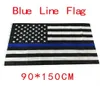 90150см Blueline USA Police Flags 3x5 Foot Thin Blue Line USA Флаг Черный белый и синий американский флаг с медными прокладками DBC BH21489514