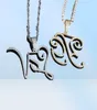 Aangepaste naam Cursive Letters hanger ketting goud zilveren charme mannen vrouwen mode hiphop rock sieraden met touw chain24158283690