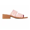 Luxury Sandals Famous Designer Women Slippers Woody Flat Mules Slides Platform Soft Shoes broderade linne Hög häl Sandal Espadrille Wedge Sliders