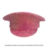 Berets Halloween Christmas Girls Captain Hat Pink Sequins Military for Performances Wholesale