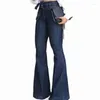 Jeans féminins 2024 taille haute de la taille large marque des femmes petit ami denim skinny femme vintage flare plus taille 2xl pantalon