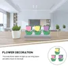 Decoratieve bloemen houten bloem ornamenten schattige autodecoratie gevormd ontwerp thuis showcase ambachtelijke cartoon versiering interieur kunstmatig