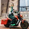 ベビーカー＃男性と女性の子供のおもちゃのおもちゃのモーターサイクル三輪車は、大人のサイズのレトロスクーターT240509に座ることができます