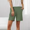 Frauen Shorts Casual Athletic Womens Button Solid hoher Taille Sommer Koreanische Baumwolle übergroß