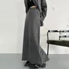 Spódnice vgh hit kolorowy druk w paski minimalistyczną spódnicę dla kobiet wysoki talia luźna splicowana zamek błyskawiczny