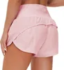 Womens Lu-33 Yoga Shorts Hotty Hot Poll Pocket Speed Speed Up Gym Roupe