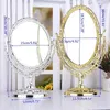 Compact Mirrors Double sided makeup mirror countertop plastic surface tool D0UE Q240509