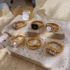 Европейская и американская модная тенденция циркона кольцо 18K Золотая из нержавеющей стали Instagram Red Ring Jewelry Women 240510