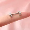 Nipple Rings Right Grand ASTM F136 Titanium 14G Nipple Barbells with CZ Bezel Set Internally Threaded 3-CZ Curve Ends Nippleshield Piercing Y240510