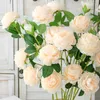 Dekorativa blommor 65 cm rose Pion Konstgjorda dekorationer Fake Flower Home Table Arrangement Wedding Party Decor Supplies Silk Florals