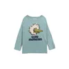 T-shirts Ins New 2023 Korean Childrens Autumn and Winter Roupas menino menino bebê de manga longa desenho animado de camiseta divertido usando camiseta Cottonl2405