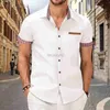 T-shirts masculins et t-shirts Polos 2024 Nouvelle mode à carreaux à carreaux pour hommes à carreaux à carreaux à carreaux à manches slim.