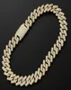 Colar de Hip Hop Chain Chain Link Chain 16182022224 polegadas Colares de designer de pedra de zircônia cúbica Mens 789 polegadas pulseiras 14K Gold1729193462758